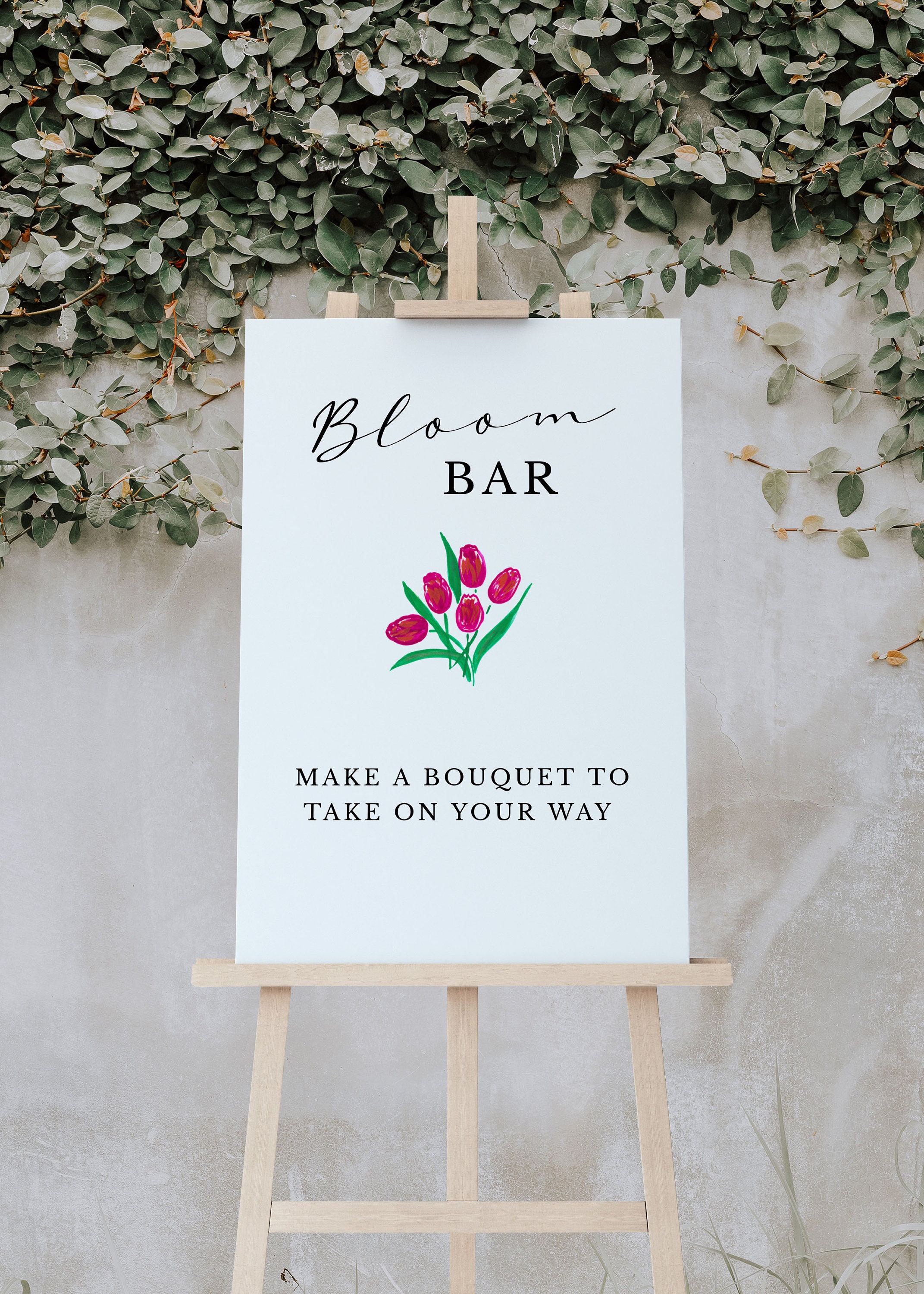 Flower Bar Sign Printable Build Your Bouquet Sign Bloom Bar Sign Bridal ...