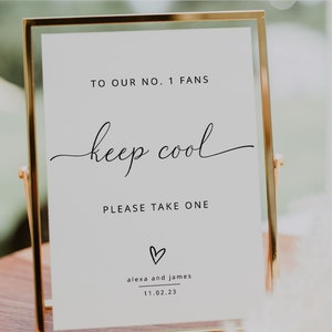 Wedding Fan Sign Template | Grab a Fan Sign | Wedding Fan Programs | Printable Fan Sign | For Our Number One Fans | Editable | Funny Signs