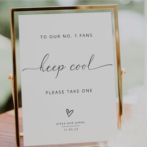 Wedding Fan Sign Template | Grab a Fan Sign | Wedding Fan Programs | Printable Fan Sign | For Our Number One Fans | Editable | Funny Signs