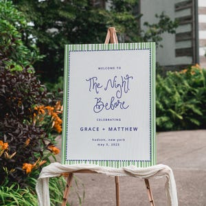 Rehearsal Dinner Welcome Sign Template: Editable Wedding Decor (Digital Download)