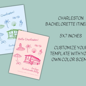 Charleston Bachelorette Party Itinerary Template | Charleston ...