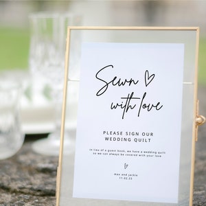 Wedding Quilt Guestbook Sign Template | Please Sign A Quilt Square | Wedding Guestbook Sign | Quilt Square Guestbook Sign | Instant Download