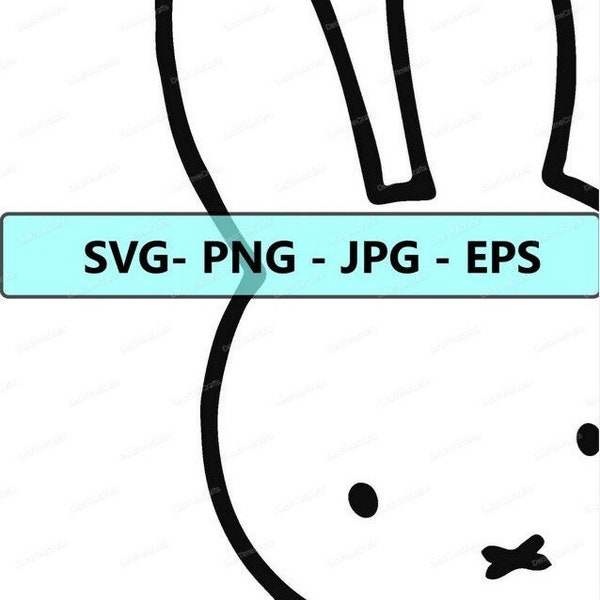 Miffy face SVG Cut File - svg - png - jpg - eps - Digital File - Cricut