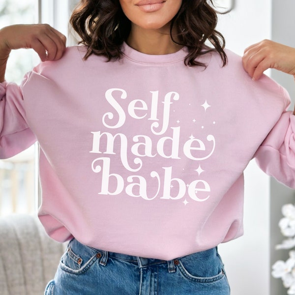 cute pink small business sweatshirt owner funny sweater ceo entrepreneur gift self made retro sweatshirt gift funny boss babe self made babe