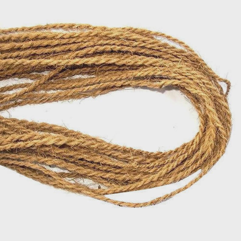 Sri Lankan Handmade Coconut Coir Fiber Rope 15feet /natural Hand Made ...