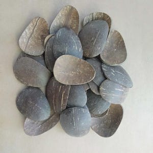 Water drop shape coconut shell chips to make your craft items | Flower petals shape coconut shells pieces | Vintage craft supplies | DIY