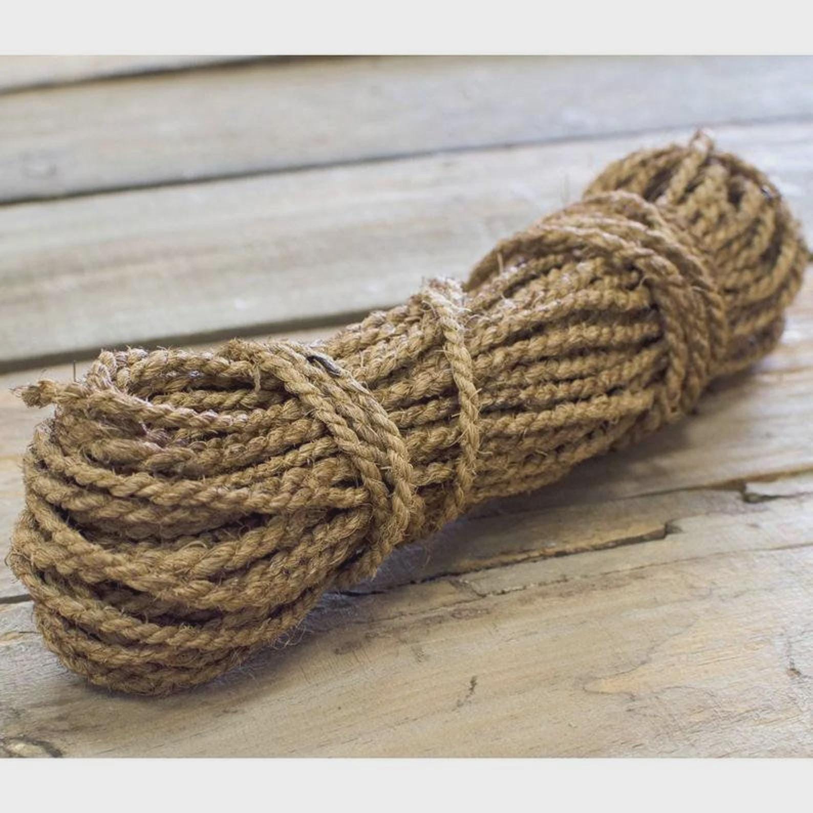 Sri Lankan Handmade Coconut Coir Fiber Rope 15feet /natural Hand Made ...