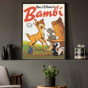 Vintage Japanese Bambi Movie Poster Print A3/A4 - Etsy 日本