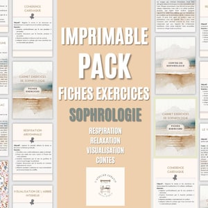 Sophrology exercises ebook: Breathing, Stories, Relaxation and Visualization for sophrologists and wellness practitioners, printable workbook