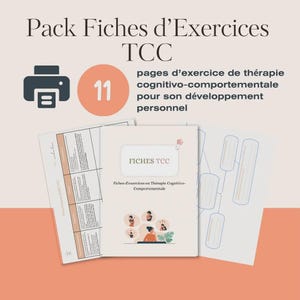 CBT Exercise Book: Pack of CBT Worksheets – Cognitive Behavioral Therapy Exercises Printable PDF, workbook to print