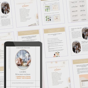 Ebook on social media strategy and Canva: 42-page training course for therapists (PDF, French)