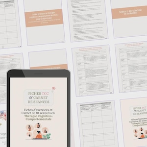 Komplettes Übungspaket zur kognitiven Verhaltenstherapie: 37 Seiten PDF zur kognitiven Verhaltenstherapie (Französisch)