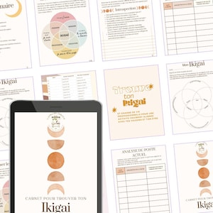 Diario Ikigai: 24 páginas para encontrar tu propósito y alineación (PDF, francés)