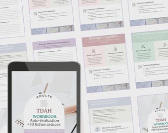 Complete ADHD exercise pack: 21 pages with self-assessment test and time management (PDF, French)