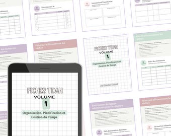 Complete ADHD exercise pack: 20 time management and routine worksheets (PDF, French)