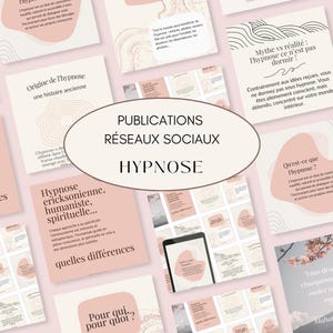 52 Canva Instagram templates for Hypnotherapists: Social Media Kit for Hypnosis (French)