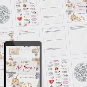 Geführtes Kunsttherapie-Tagebuch: 62 Seiten für kreatives und gesundheitsförderndes Journaling (PDF, Französisch)