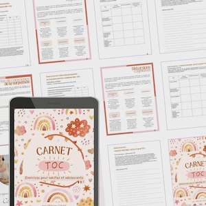 OCD-oefendagboek: 36 pagina's voor volwassenen en tieners (obsessief-compulsieve stoornis) PDF (Frans)