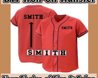 Iron on Letters Name Transfer in Jersey Sport Alphabets Letters ABC Name on T shirt DTF Iron On Transfer Pick Any Color for shirt for cap