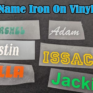 Personalized Name Vinyl Iron On Transfer Vinyl Custom Name Decal for T shirt