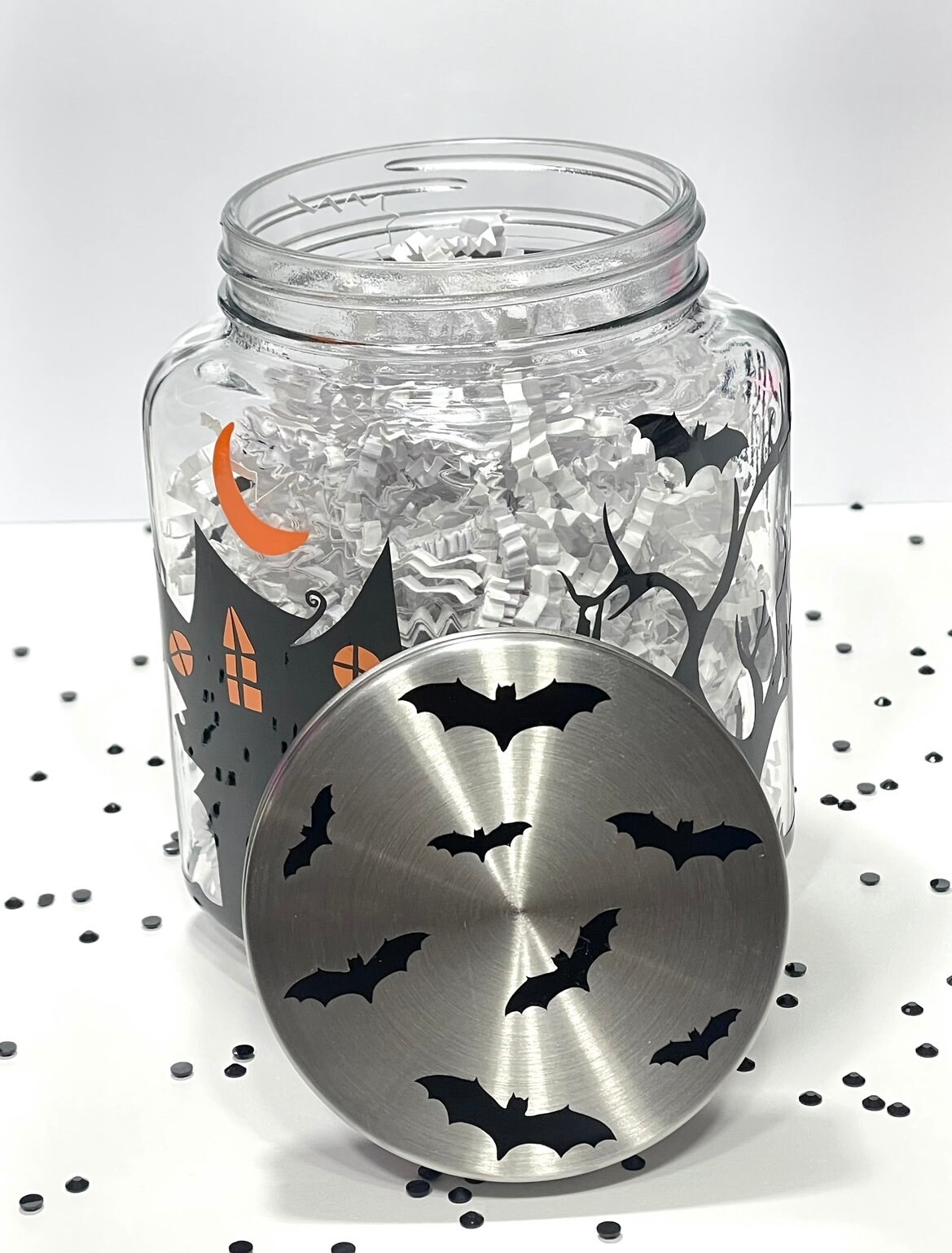 Haunted House Candy Jar Halloween Candy Jar Happy Halloween Halloween ...