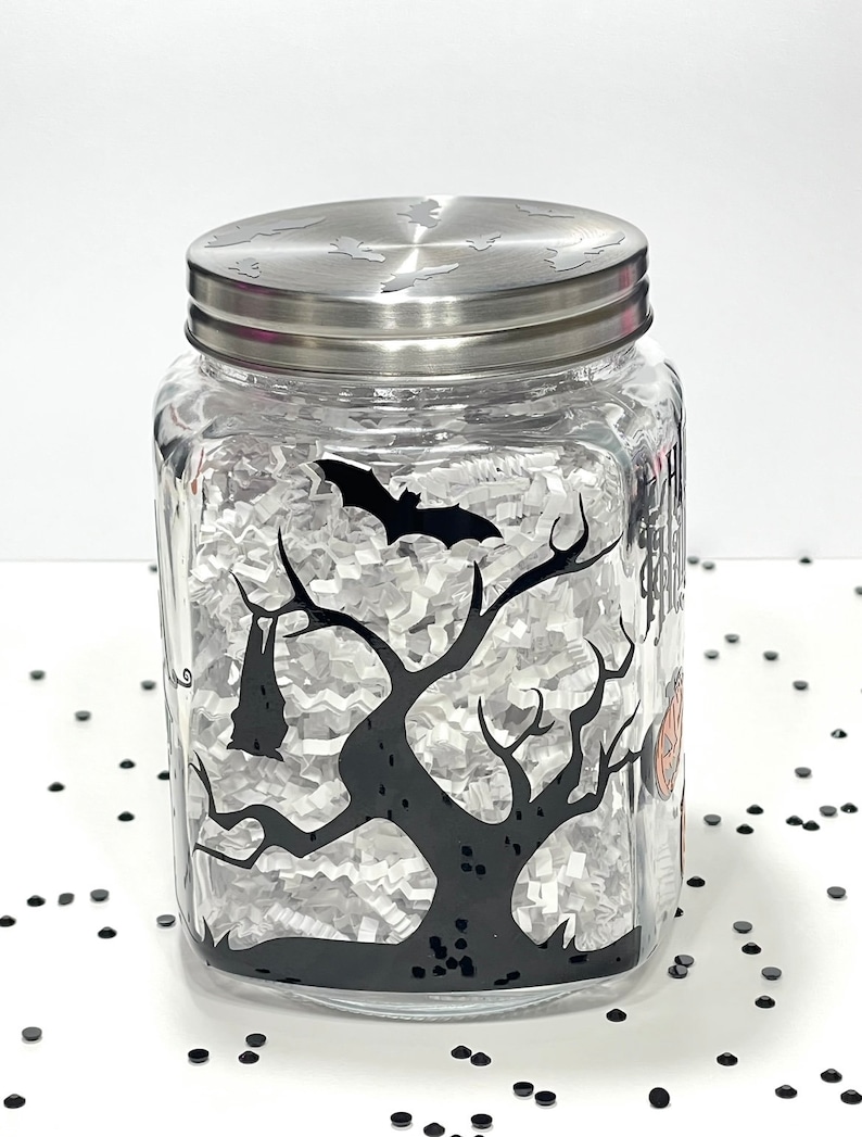 Haunted House Candy Jar Halloween Candy Jar Happy Etsy