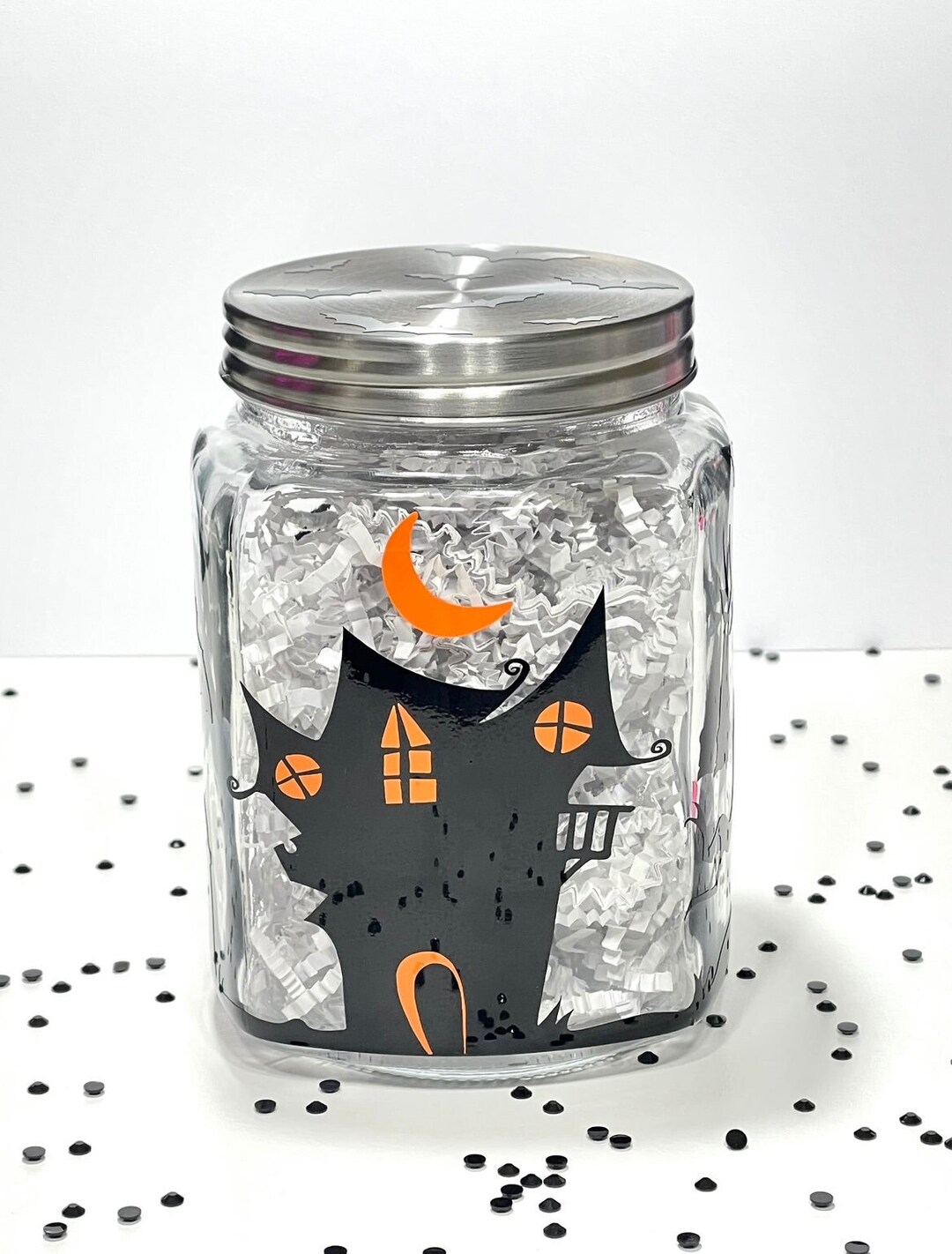 Haunted House Candy Jar Halloween Candy Jar Happy Halloween Halloween ...