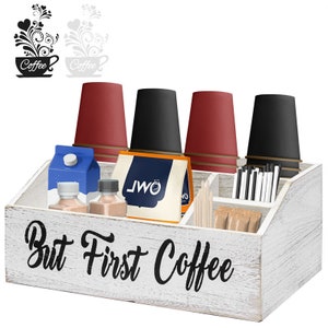 Wooden Coffee Station Organizer, Coffee Bar Accessories Organizer for  Counter, Coffee Bar Bin B - Storage Bins & Baskets - North Olmsted, Ohio, Facebook Marketplace