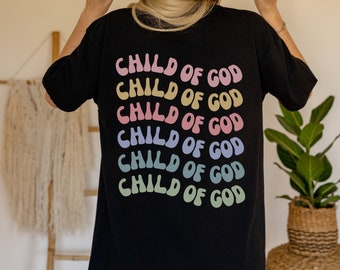 T-shirt chrétien Enfant de Dieu, T-shirt aux couleurs confortables