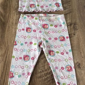 Vintage Disney The Little Mermaid Pajama Set - Girls 3T - Ariel Princess PJ Top and Bottoms