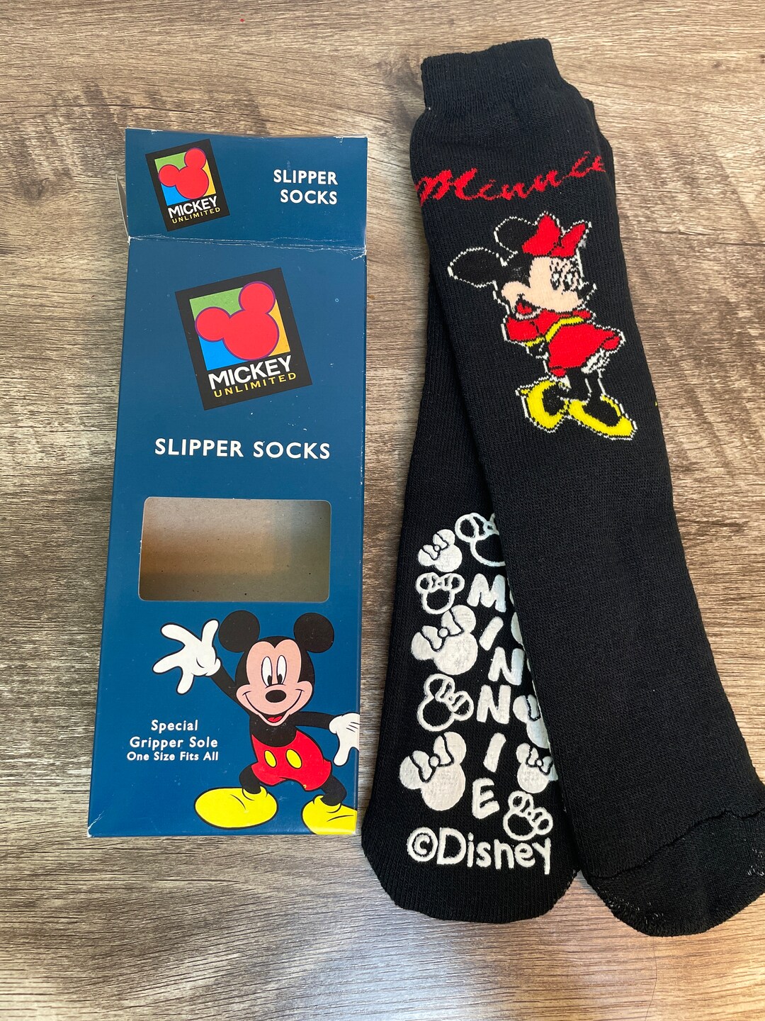 90s Minnie Mouse Slipper Socks - Etsy