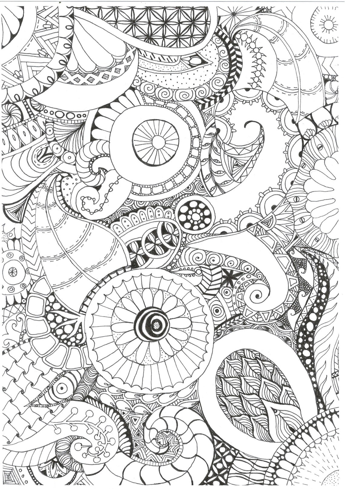 PRINTABLE Floral Zentangle Colouring Pages 10 Pack - Etsy