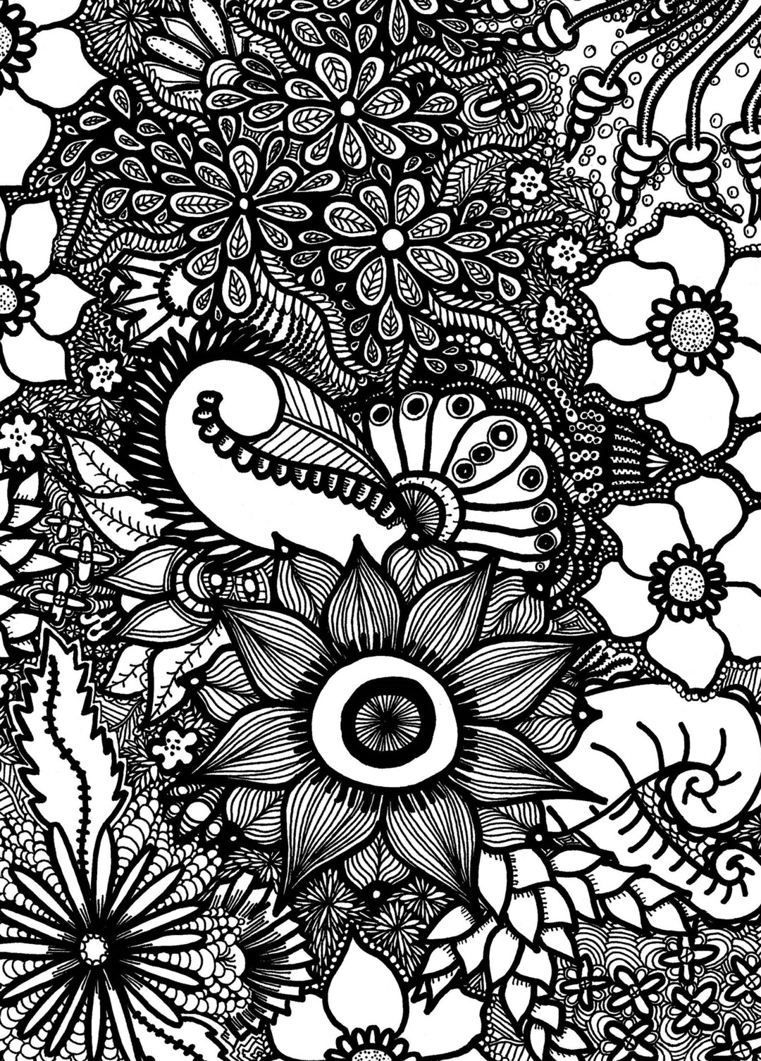 MINDFUL COLOURING PAGES 5 Printable Floral Colouring - Etsy