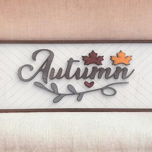 Herbst rechteckiges Schild Digital Design