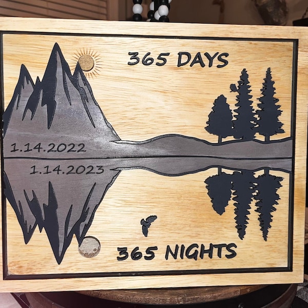 365 Days/365 Nights Sobriety Plaque