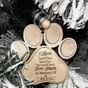 Memorial Animal Paw/Pet Ornament