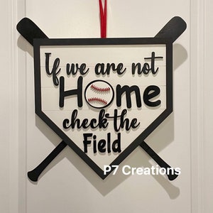 Baseball Door Hanger~Digital Download, Glowforge Friendly~SVG Laser Design