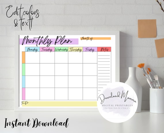 Homeschool Monthly Schedule Printable Homeschool Binder - Etsy
