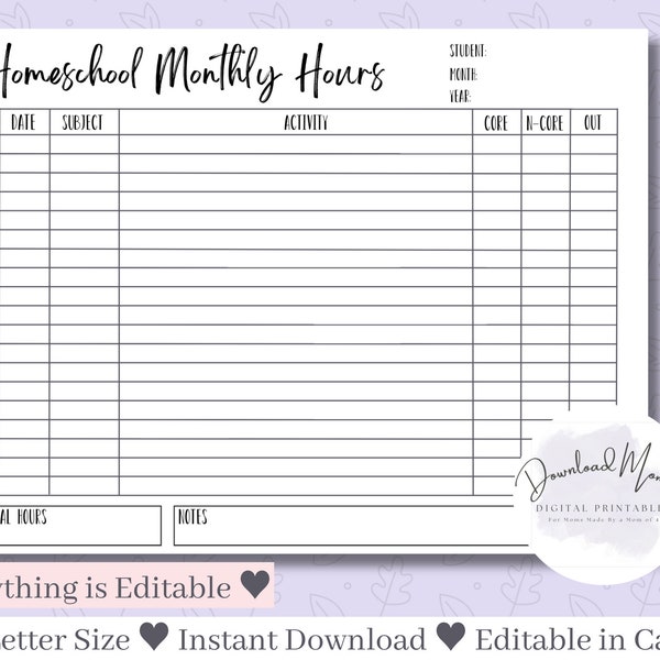Homeschool Print Etsy