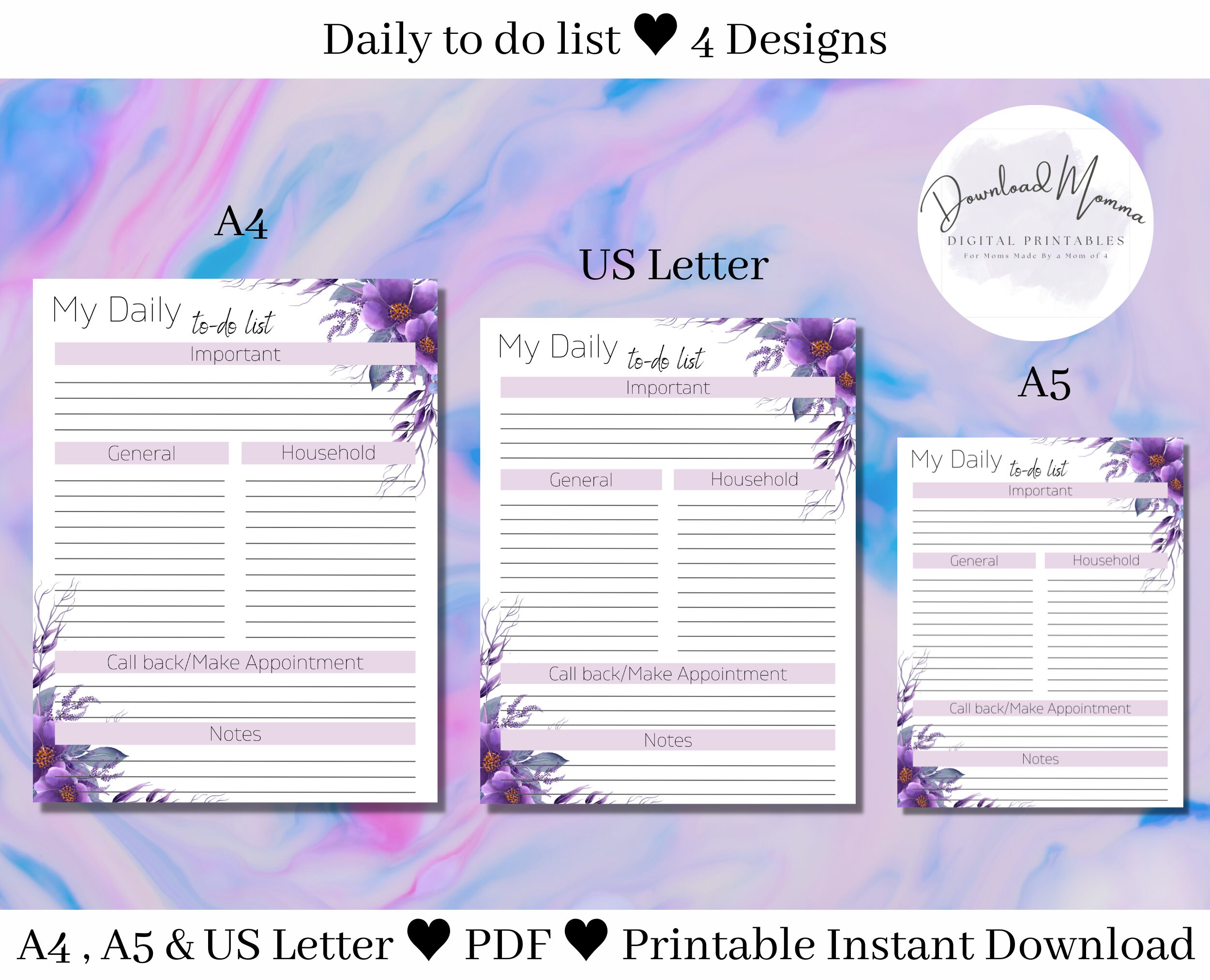 Daily to Do List Printable | Daily to Do List PDF | to Do List ...
