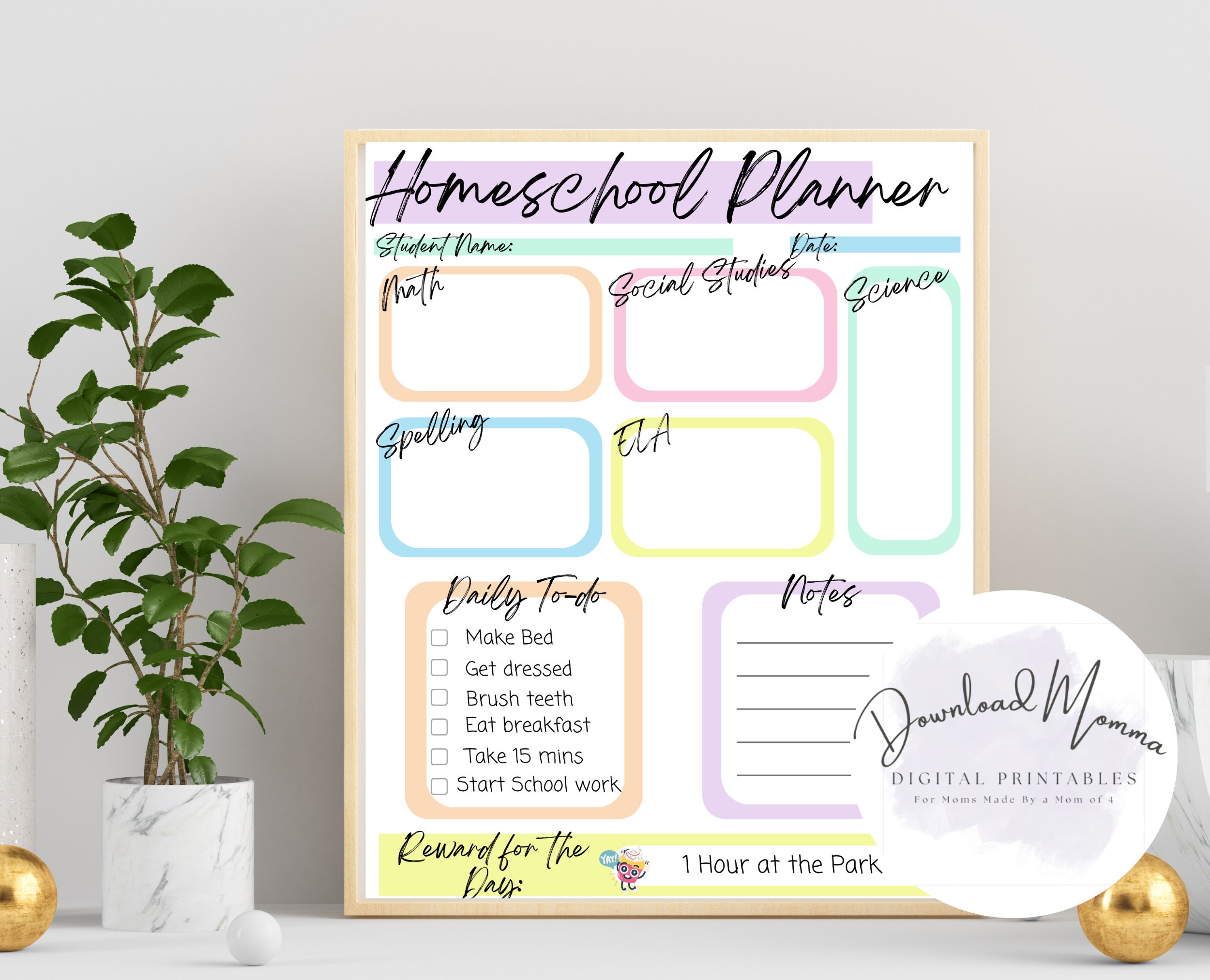 Homeschool Schedule Printable Homeschool Planner Template Homeschool ...
