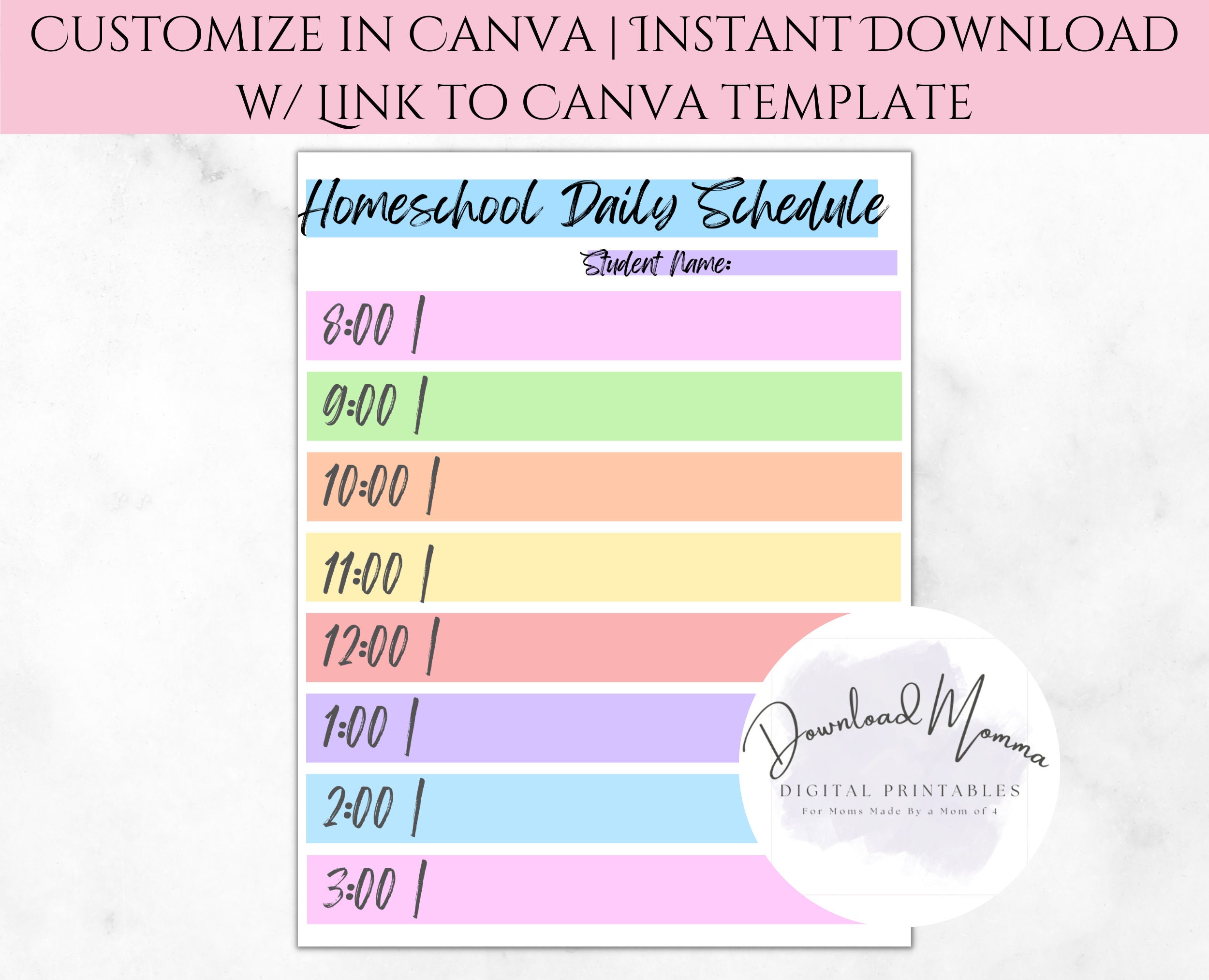 Homeschool planner with a weekly schedule.