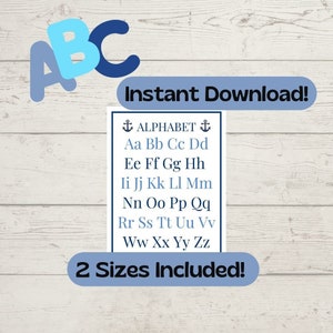 Alphabet Printable - ABC Art - Educational - Learning - Wall Art - Classroom Decor