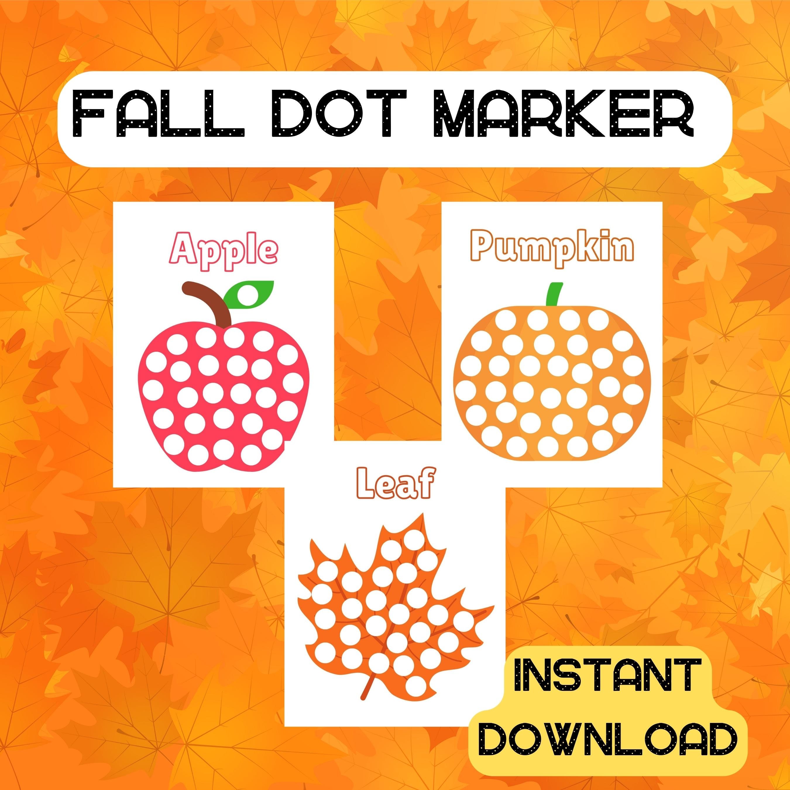 Fall Dot Marker, Autumn, Printable Worksheets, Dot Printable, Do a Dot