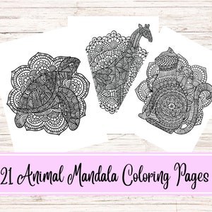 Adult Coloring Pages, Animal Coloring Pages, Mandala Coloring Pages, Relaxing Coloring Pages PDF, Printable Coloring Book