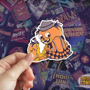Pumpkin Eater Sticker, Horror sticker, Horror Car Sticker, Monster Sticker, Retro Sticker , Vintage Halloween, Jack O Lantern