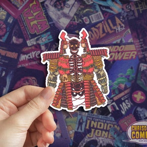 Samurai Skeleton Sticker: Japanese Ronin Warrior Vinyl Decal