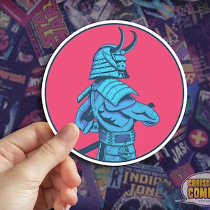 Retro Samurai Sticker: Durable Vinyl Decal
