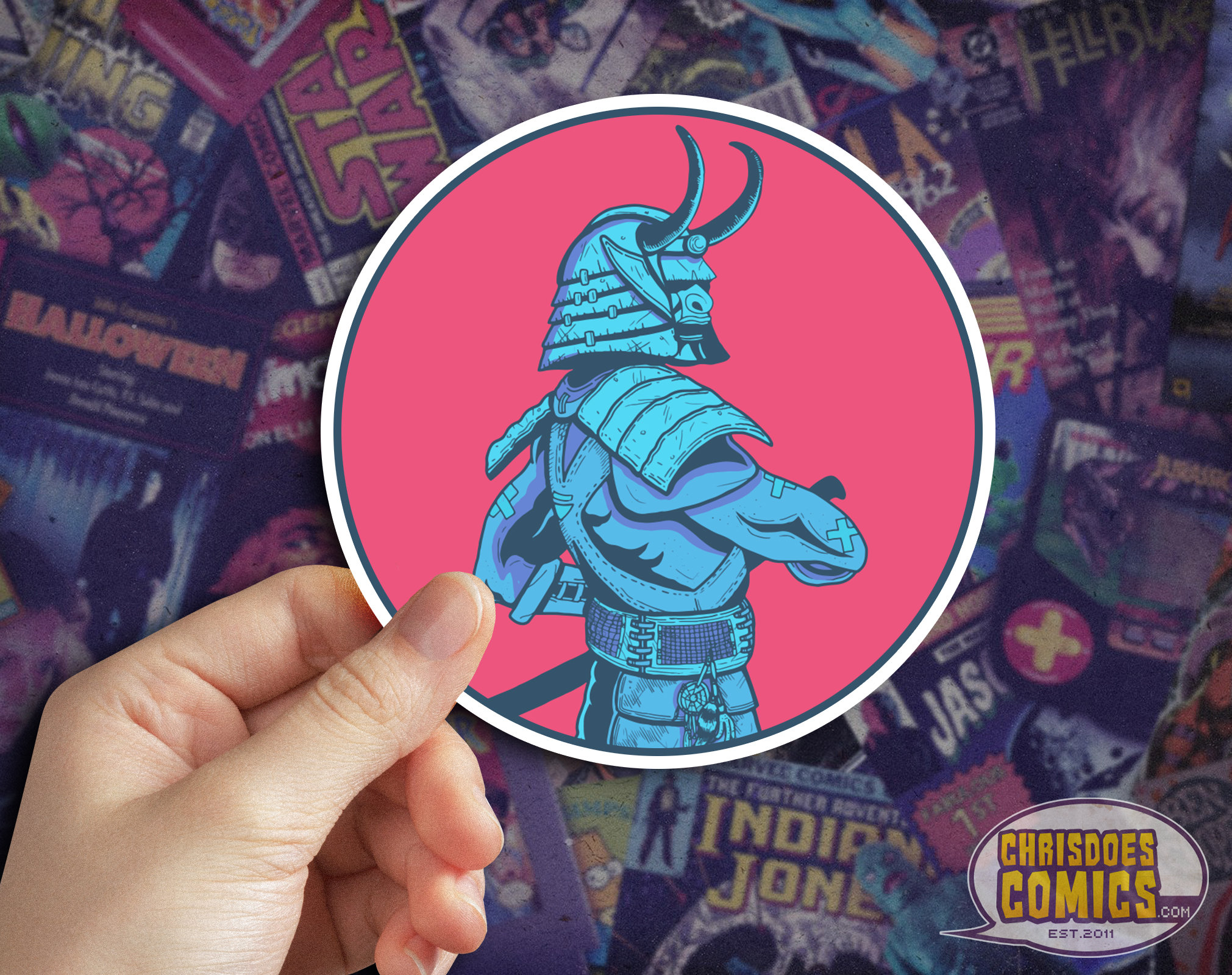 Samuri Pc Sticker Retro Samurai Sticker: Durable Vinyl Decal - Etsy