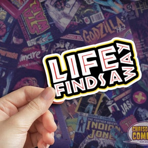 Life Finds A Way Retro Vintage Dinosaur Vinyl Decal Sticker